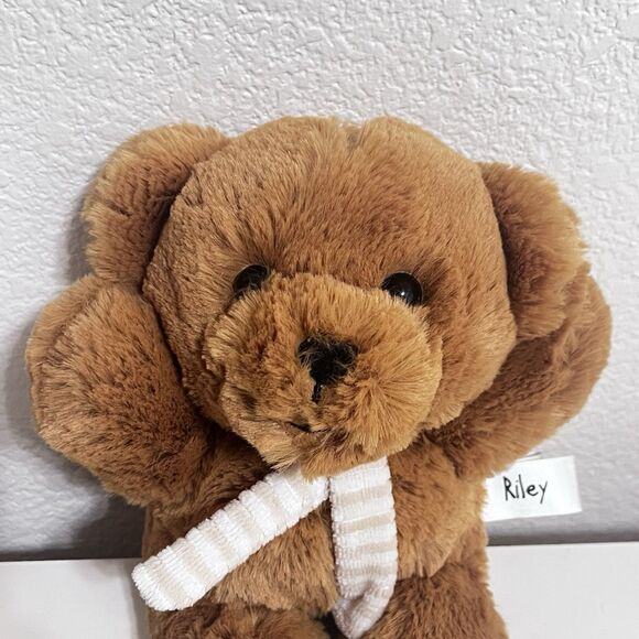 Aurora World Riley Teddy Bear With Striped Scarf Plush Stuffed Animal 8” - Picture 5 of 10